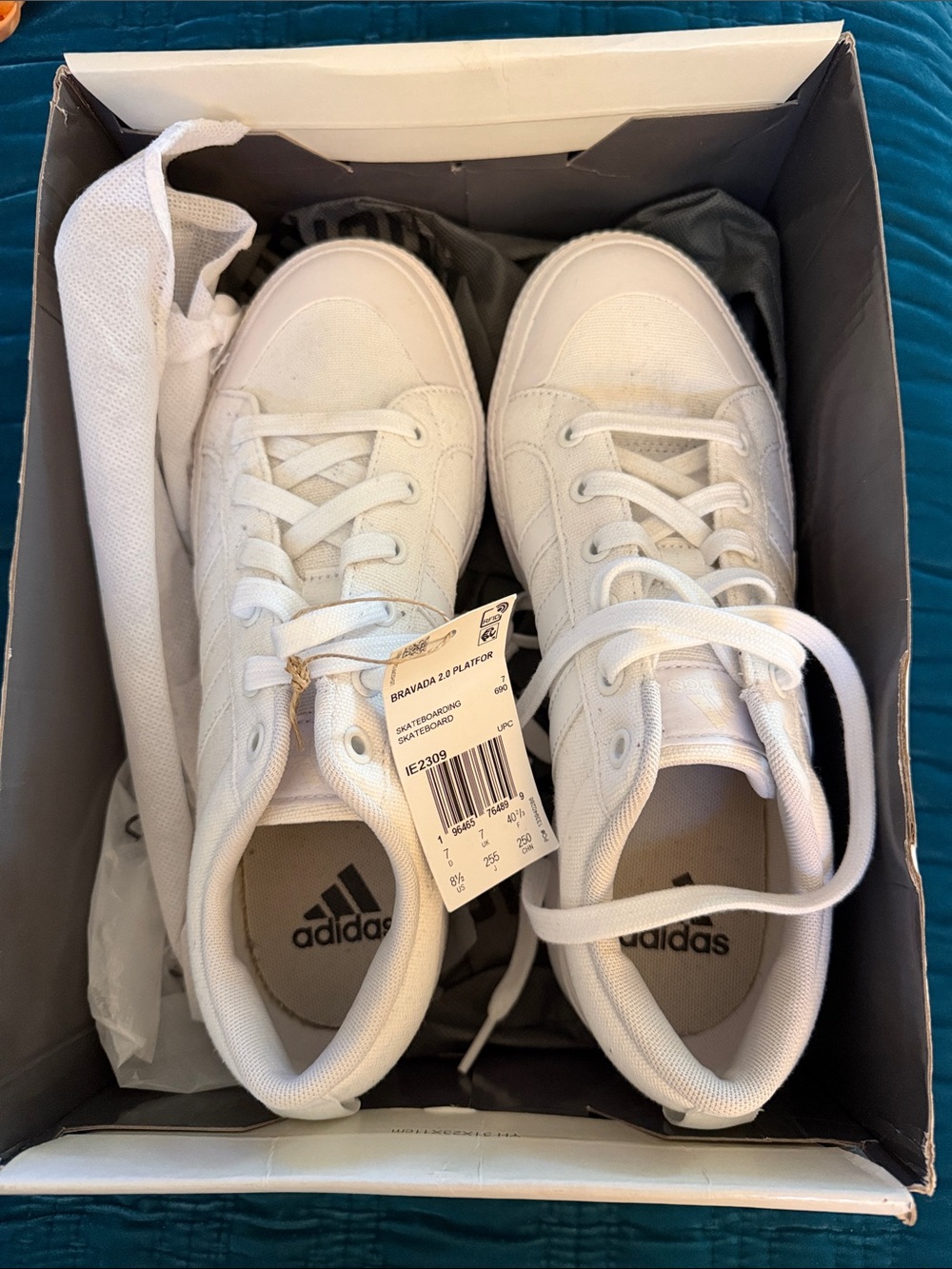 adidas Women’s White Low-Top Canvas Sneakers